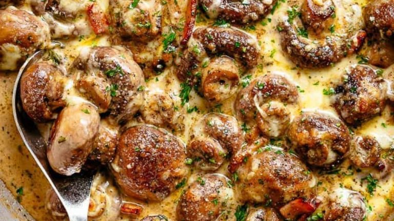 Reteta cu CIUPERCI în cremă de parmezan